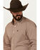 Image #2 - Cinch Men's Geo Print Long Sleeve Button-Down Stretch Western Shirt, Lt Brown, hi-res