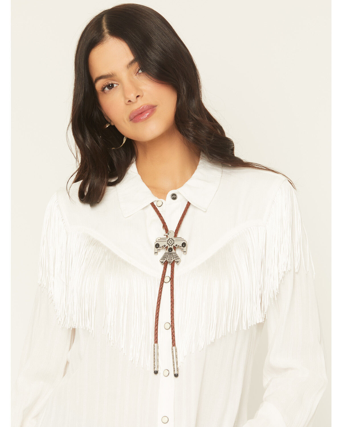 Image #1 - Idyllwind Women's Woodlark Thunderbird Bolo Tie, Brown, hi-res