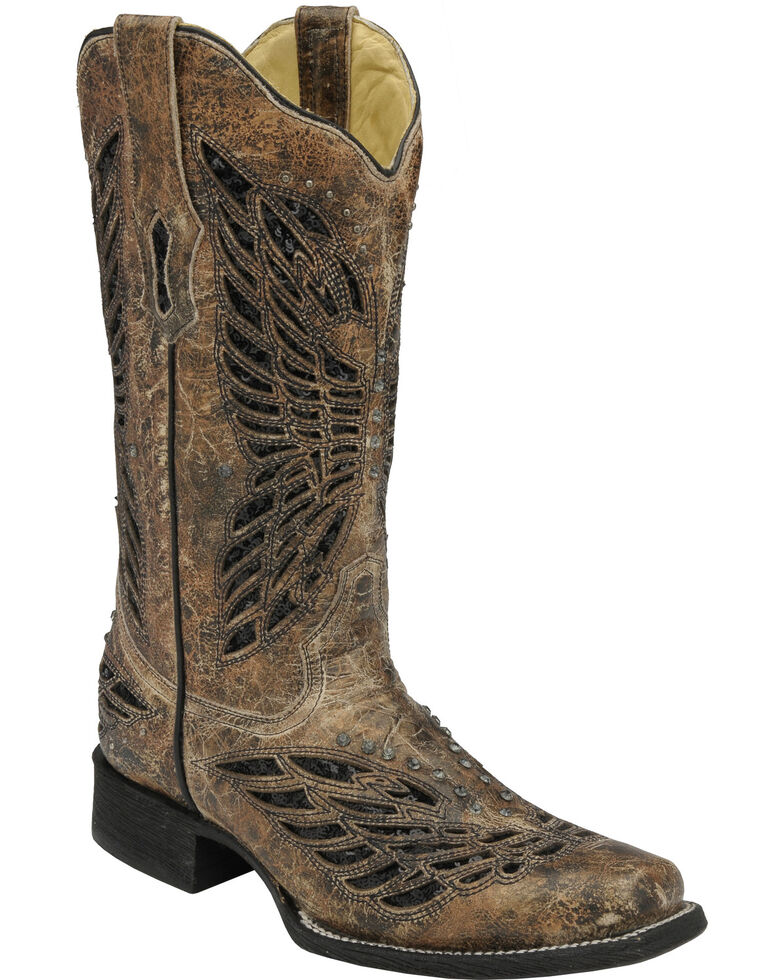 corral women's sequins inlay western boots