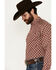 Image #2 - Ariat Men's Nevil Southwestern Print Long Sleeve Button-Down Shirt - Big , Wine, hi-res