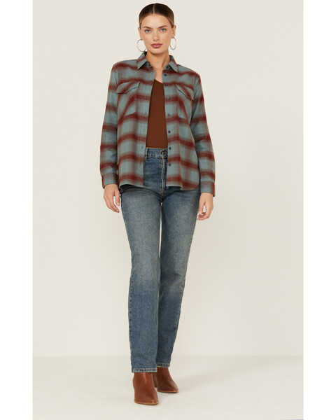 Pendleton Women's Plaid Elbow Patch Flannel Shirt Pendleton Women's Plaid Elbow Patch Flannel Shirt