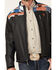 Hooey Men's Southwestern Print Zip-Front Softshell Jacket , Charcoal, hi-res