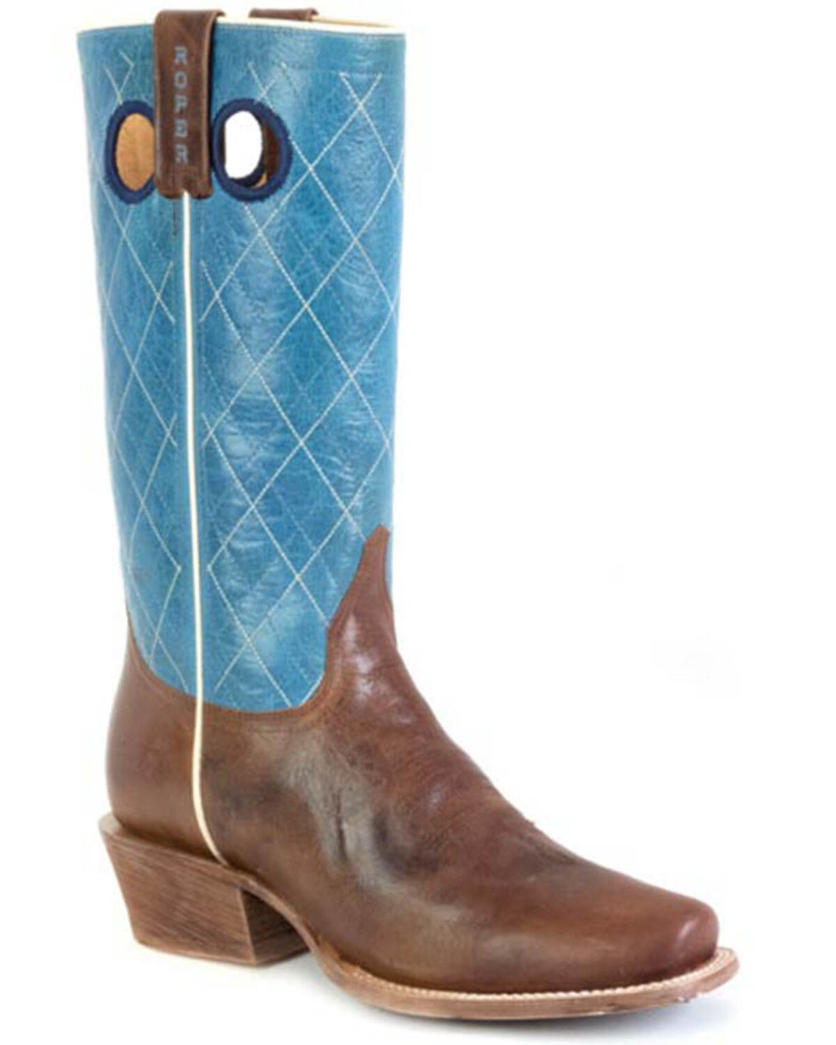 Image #1 - Roper Men's Old School Western Boots - Square Toe, Brown, hi-res
