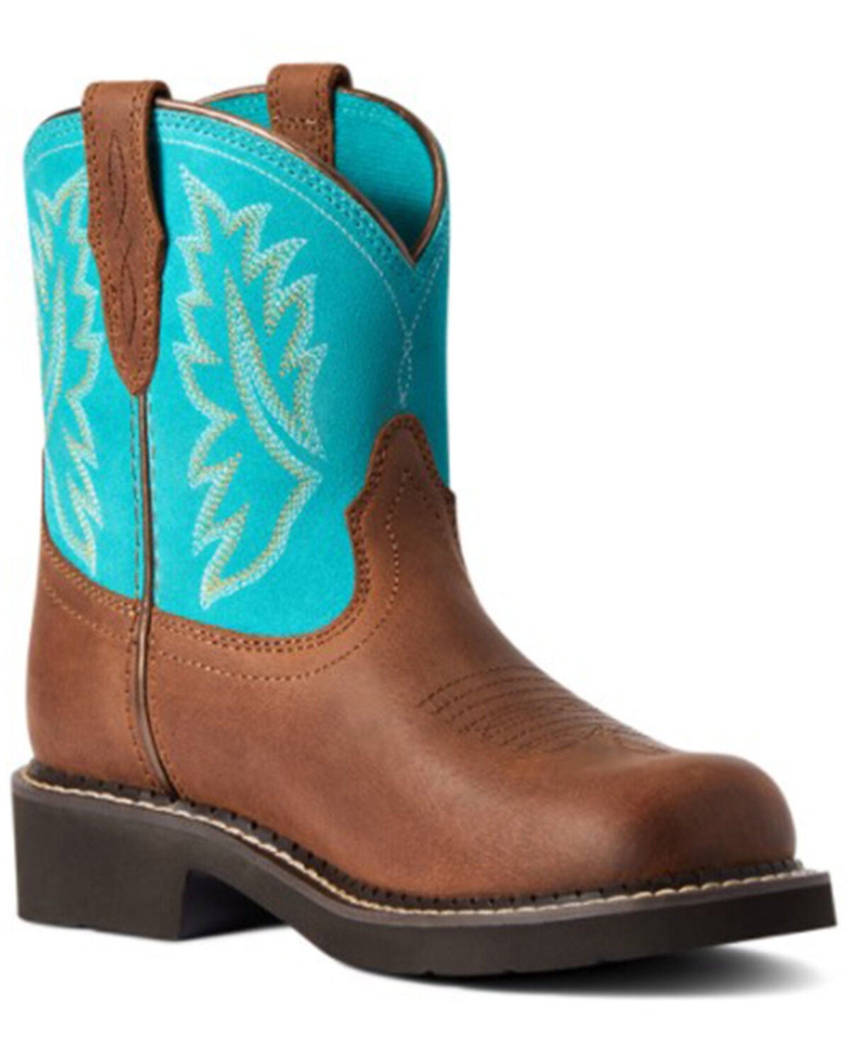 Ariat Girls' Heritage Western Boots - Round Toe, Brown, hi-res