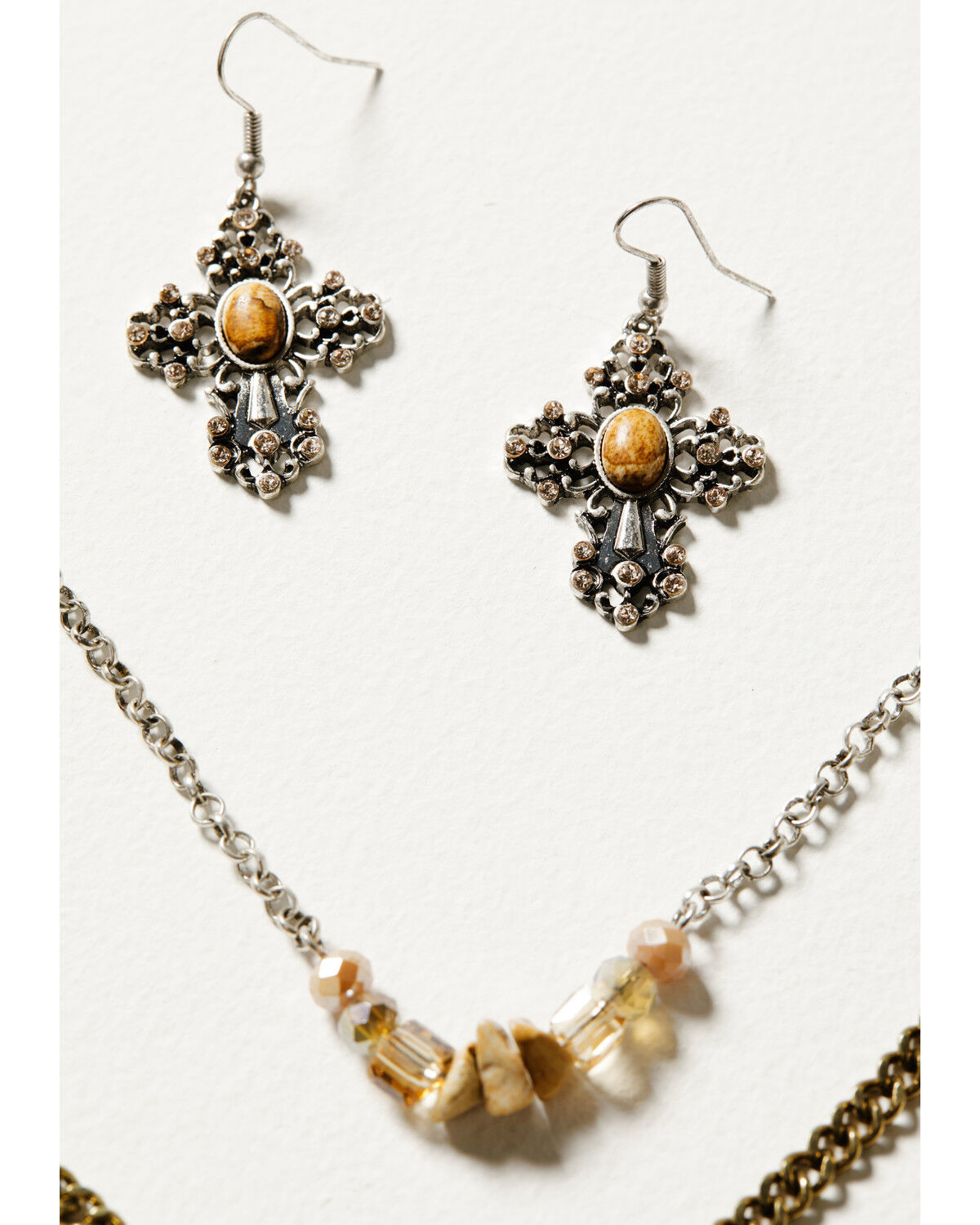 Image #3 - Shyanne Women's Champagne Chateau Cross Jewelry Set - 2 Piece, Multi, hi-res