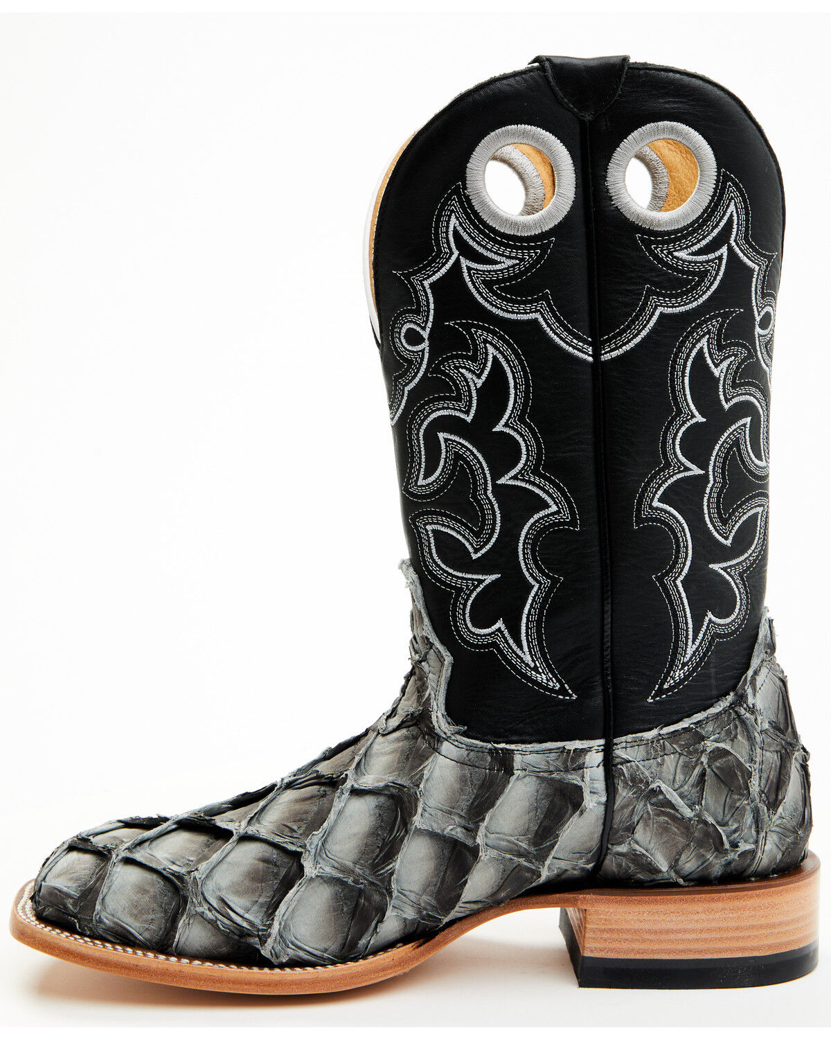 Image #3 - Cody James Men's Exotic Pirarucu Western Boots - Broad Square Toe, Black, hi-res