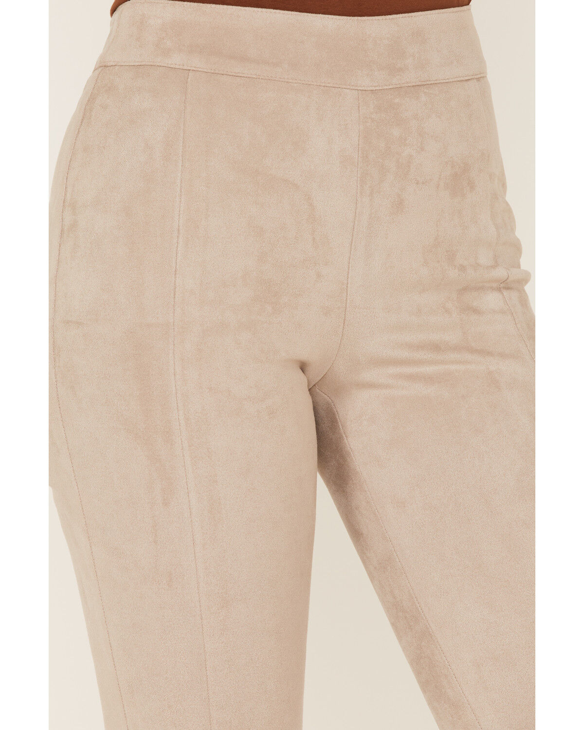 Image #2 - Shyanne Women's Faux Suede Flare Pants, Taupe, hi-res