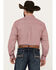 Cinch Men's Geo Print Long Sleeve Button Down Western Shirt, Burgundy, hi-res
