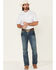 Image #2 - Cody James Core Men's Wichita Small Plaid Short Sleeve Button Down Western Shirt - Tall, Light Blue, hi-res