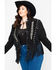 Liberty Wear Bone Bead & Fringe Leather Jacket - Plus, Black, hi-res