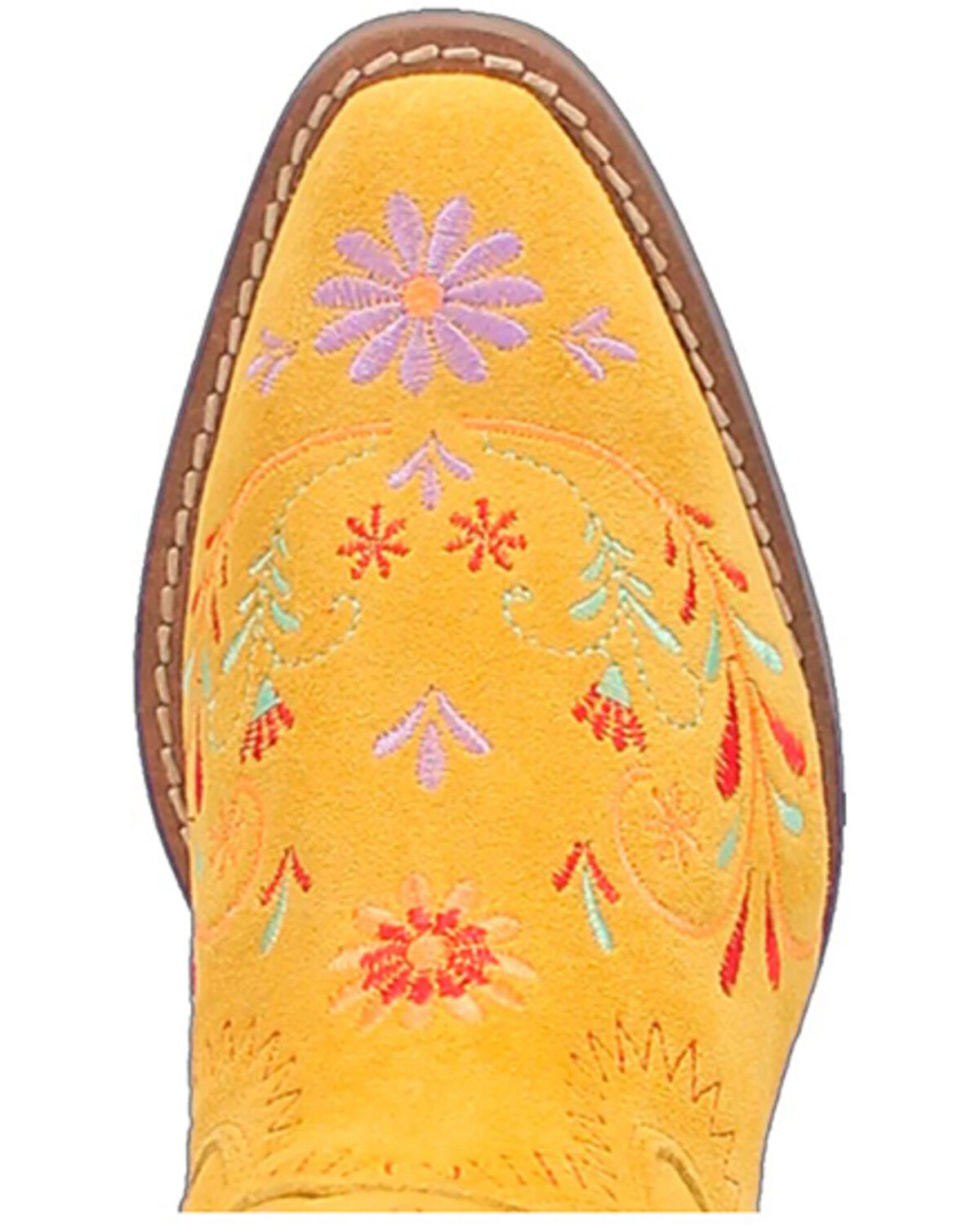 Image #6 - Dingo Women's Sugar Bug Suede Fashion Booties - Round Toe, Yellow, hi-res