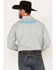 Image #4 - Wrangler Men's Team Logo Geo Print Long Sleeve Button Down Western Shirt, , hi-res