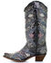 Corral Women's Floral Embroidery & Rhinestones Western Boots - Snip Toe, Black, hi-res