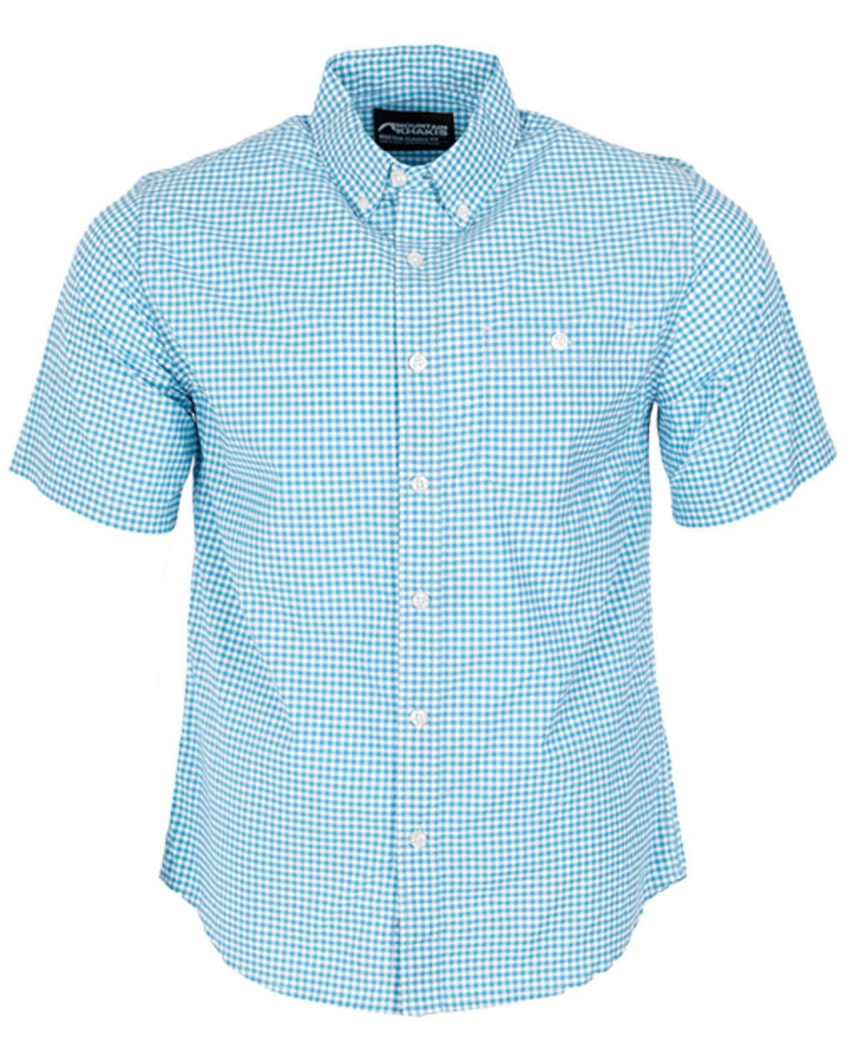 Image #1 - Mountain Khakis Men's Glacier Plaid Print Short Sleeve Button-Down Shirt, Blue, hi-res