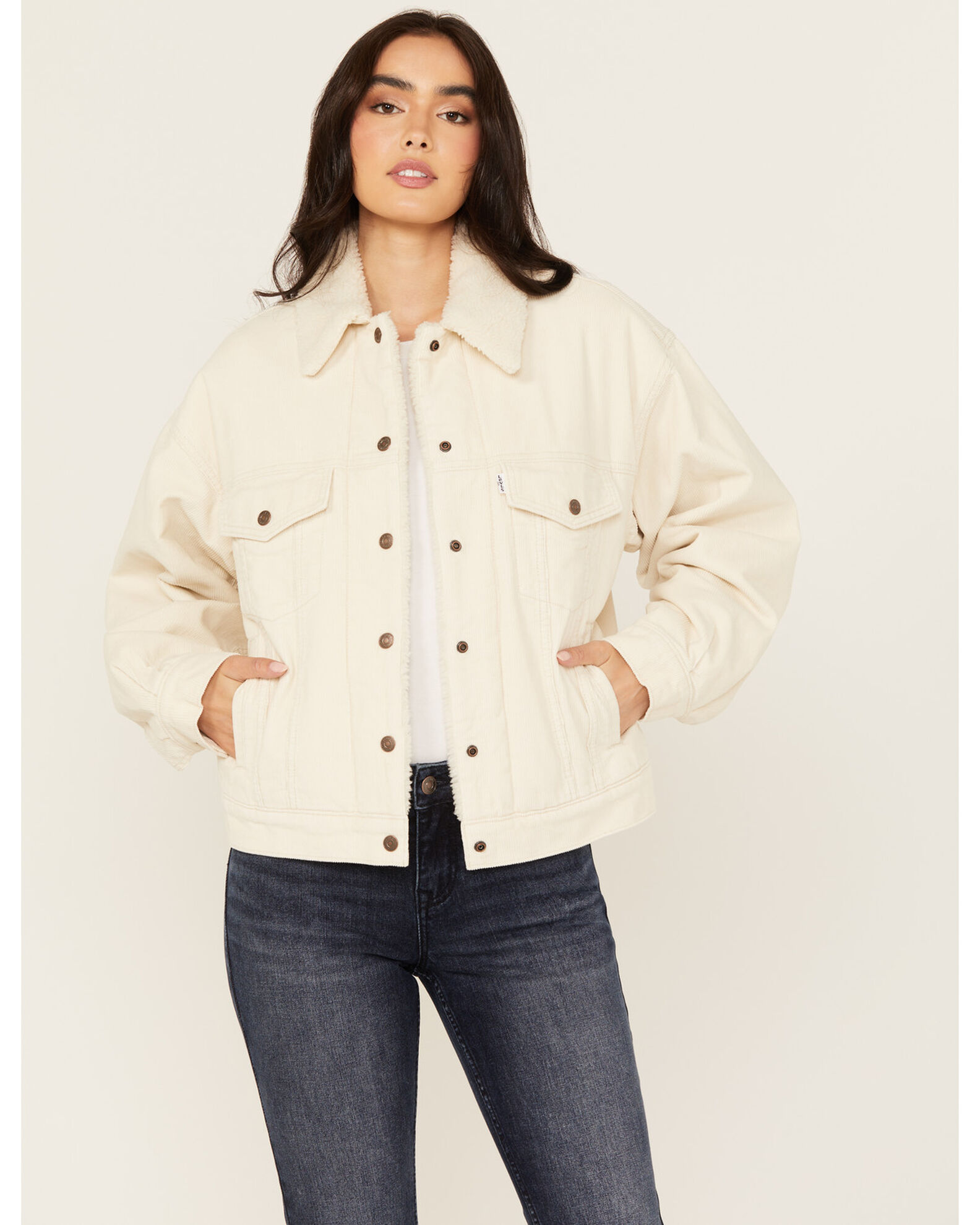 Levi corduroy sherpa jacket women's store
