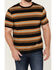 Image #3 - Brixton Men's Hilt Shield Striped Knit T-Shirt , Black, hi-res