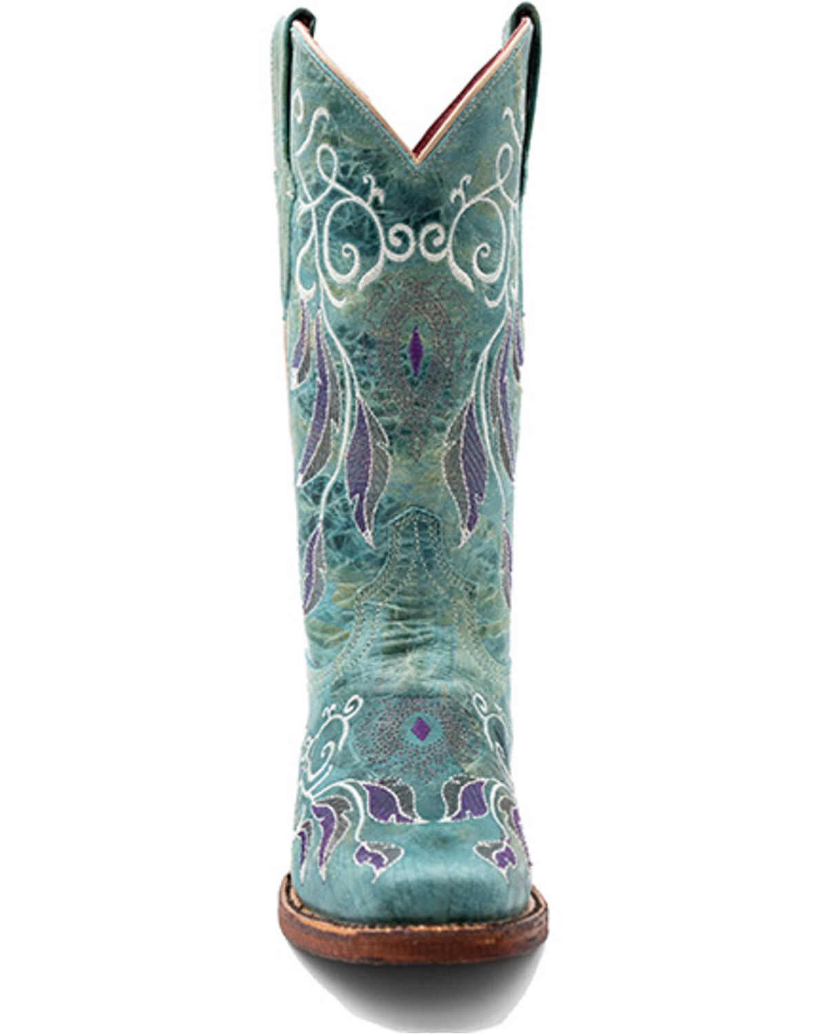 Image #4 - Ferrini Women's Dreamer Western Boots - Square Toe, Seafoam, hi-res
