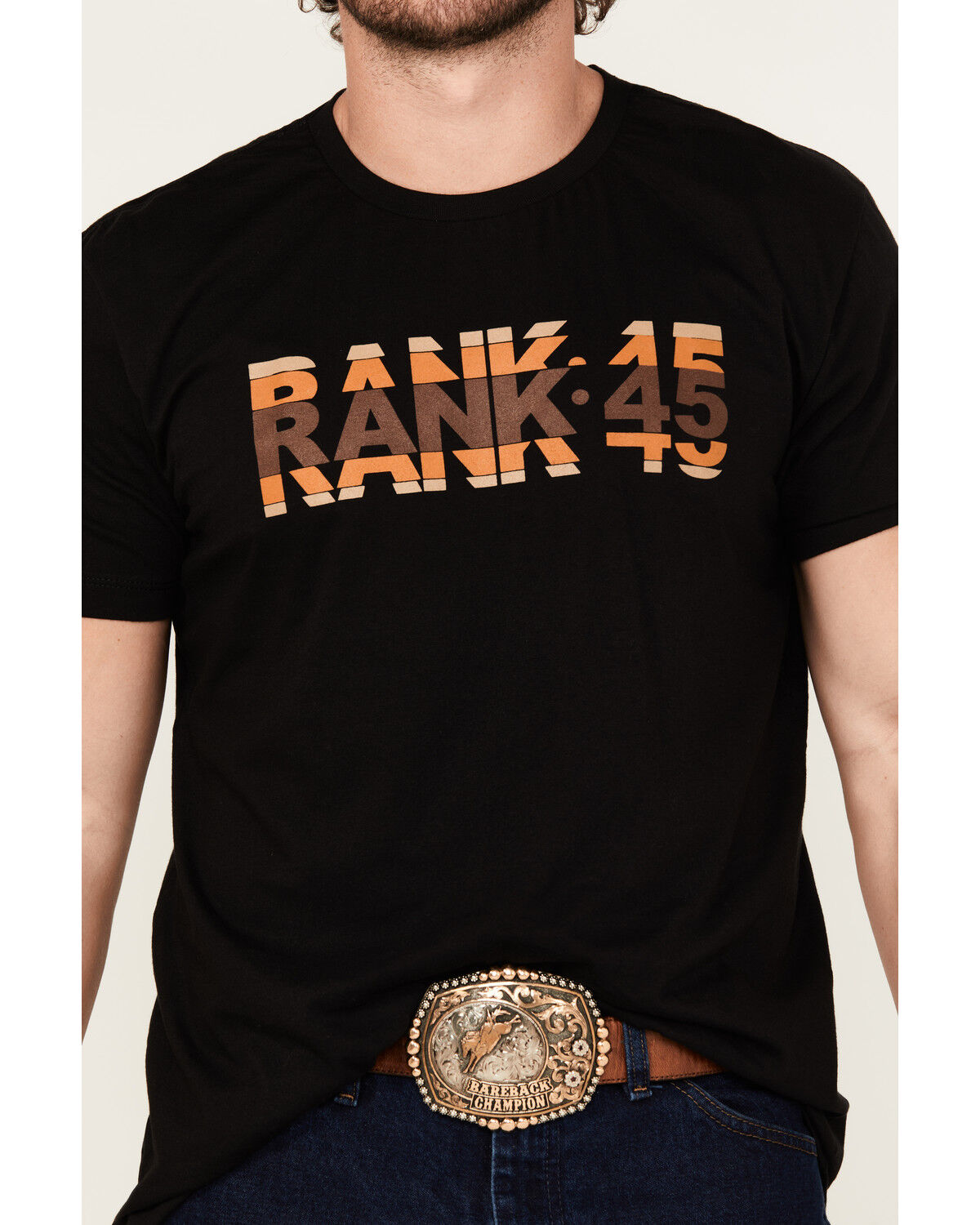 Image #3 - RANK 45® Men's Texas Trails Logo Short Sleeve Graphic T-Shirt, Black, hi-res