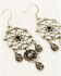 Image #2 - Shyanne Women's Moonrise Canyon Dreamcatcher Earrings, Silver, hi-res