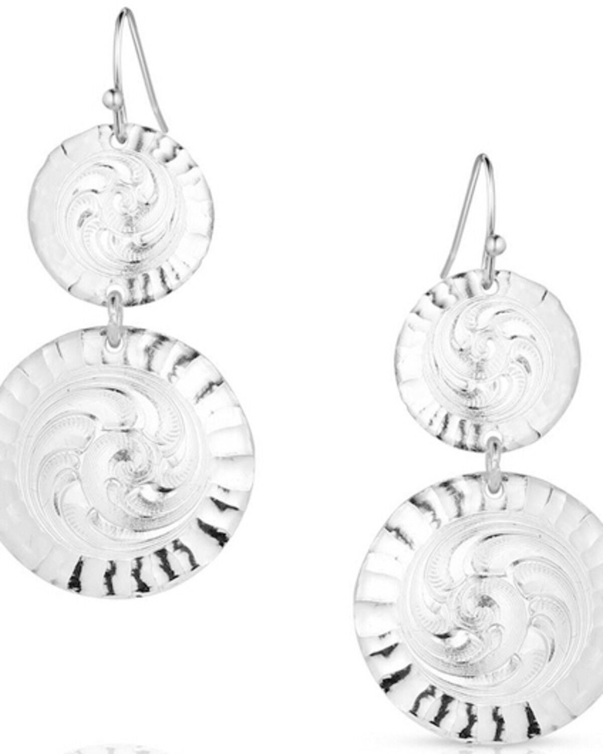 Image #1 - Montana Silversmiths Women's Sundance Concho Earrings, Silver, hi-res