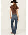 Image #1 - Ariat Women's Abigail Dark Wash Perfect Rise Straight Stretch Denim Jeans, Dark Wash, hi-res