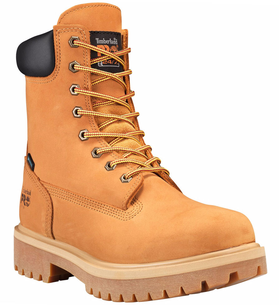 Timberland Pro Men's Tan 8" Waterproof Insulated Work Boots - Round Toe , Tan, hi-res