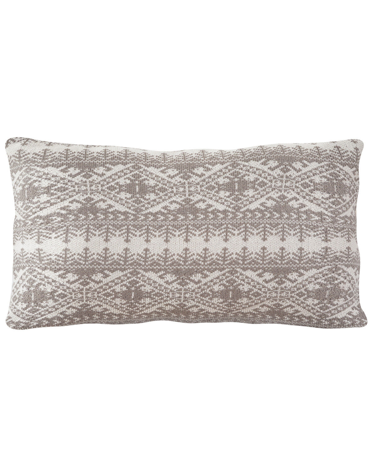 Image #1 - HiEnd Accents Fair Isle Knit Body Pillow, Taupe, hi-res
