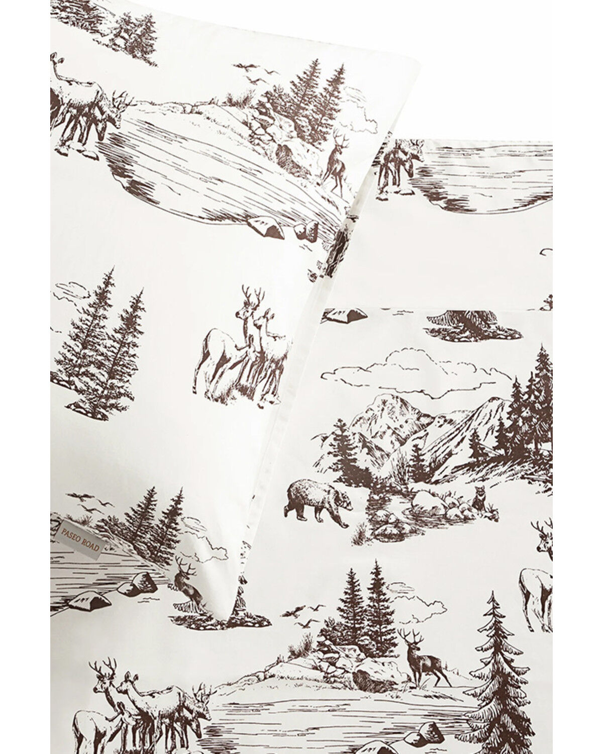 Image #3 - HiEnd Accents 200TC Cotton White Pine 4 Piece Sheet Set - Twin Size, White, hi-res