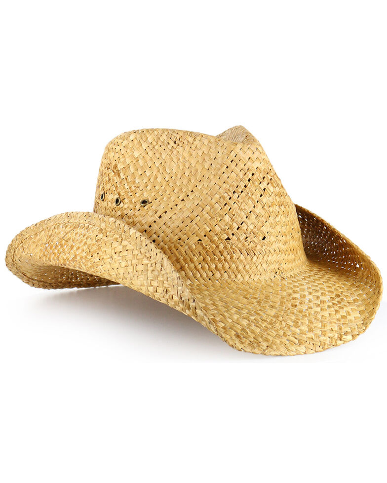 Cody James Maverick Classic Straw Cowboy Hat, Brown, hi-res