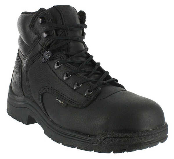 Image #2 - Timberland PRO Men's Titan 6" Work Boots - Alloy Toe , Black, hi-res