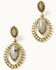 Shyanne Women's Soleil Teardrop Gold Earrings, Gold, hi-res