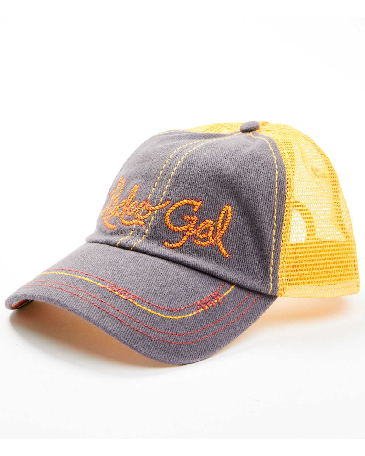 Image #1 - Catchfly Women's Rodeo Gal Ponytail Ball Cap, Blue, hi-res