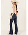 Image #3 - Shyanne Women's Luna High Rise Flare Stretch Denim Jeans, Dark Wash, hi-res