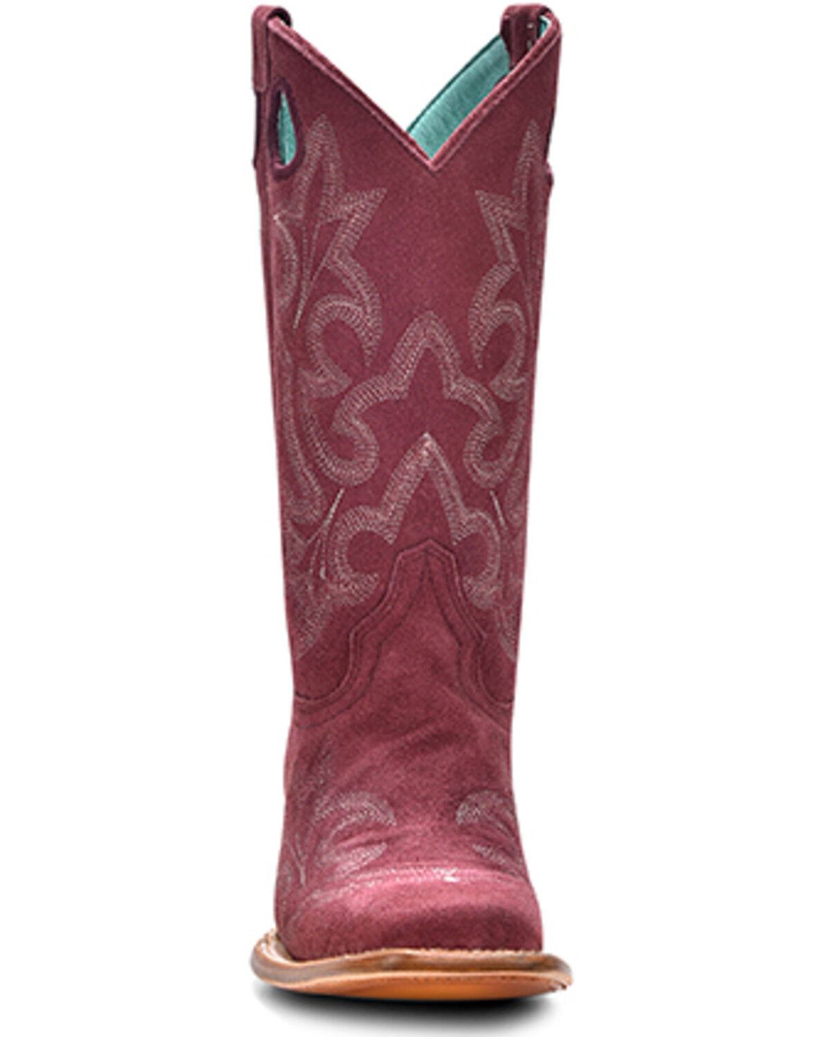Image #3 - Corral Girls' Embroidered Western Boots - Square Toe, Wine, hi-res