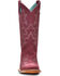 Image #3 - Corral Girls' Embroidered Western Boots - Square Toe, Wine, hi-res
