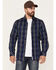 Image #1 - Resistol Men's Louisville Large Plaid Long Sleeve Button Down Shirt, Dark Blue, hi-res