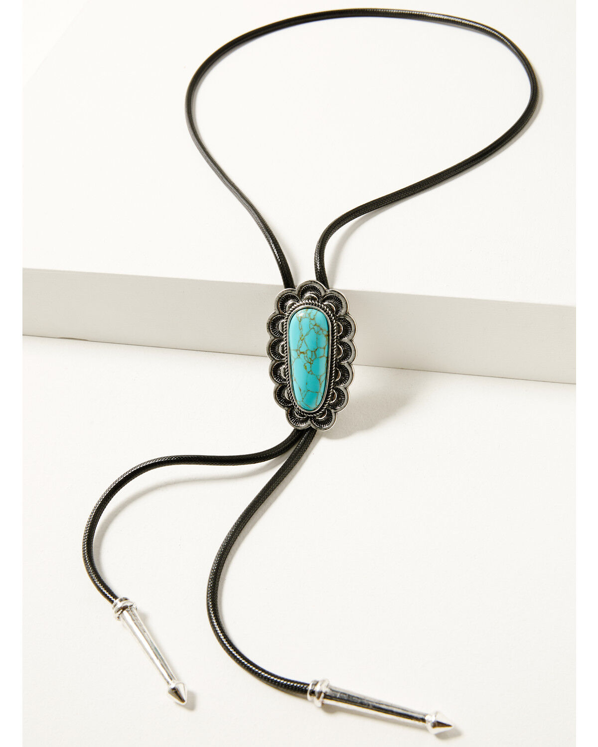 Image #1 - Shyanne Women's Stone Bolo Tie, Silver, hi-res