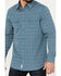 Image #3 - Moonshine Spirit Men's Free Bird Plaid Print Long Sleeve Western Snap Shirt, Navy, hi-res