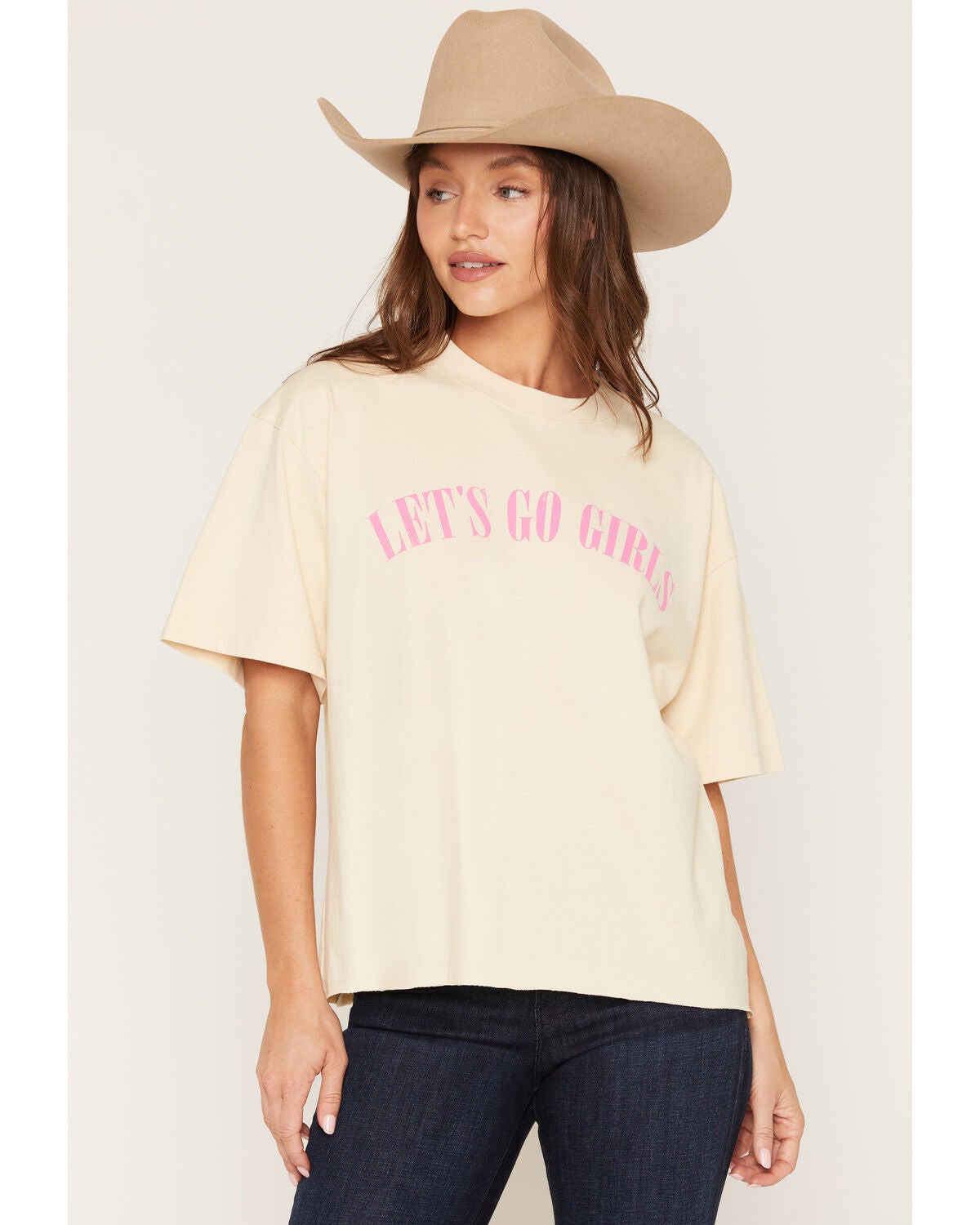 Image #2 - Shania Twain Women's Let's Go Girls Short Sleeve Graphic Tee, Cream, hi-res