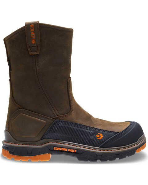 Image #2 - Wolverine Men's Overpass CarbonMAX Waterproof Wellington Boots - Composite Toe, Brown, hi-res