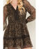 Idyllwind Women's Susie Ditsy Floral Print Long Sleeve Dress, Dark Brown, hi-res