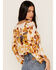 Talisman Women's Malicon Floral Print Puff Sleeve Crop Top, Multi, hi-res