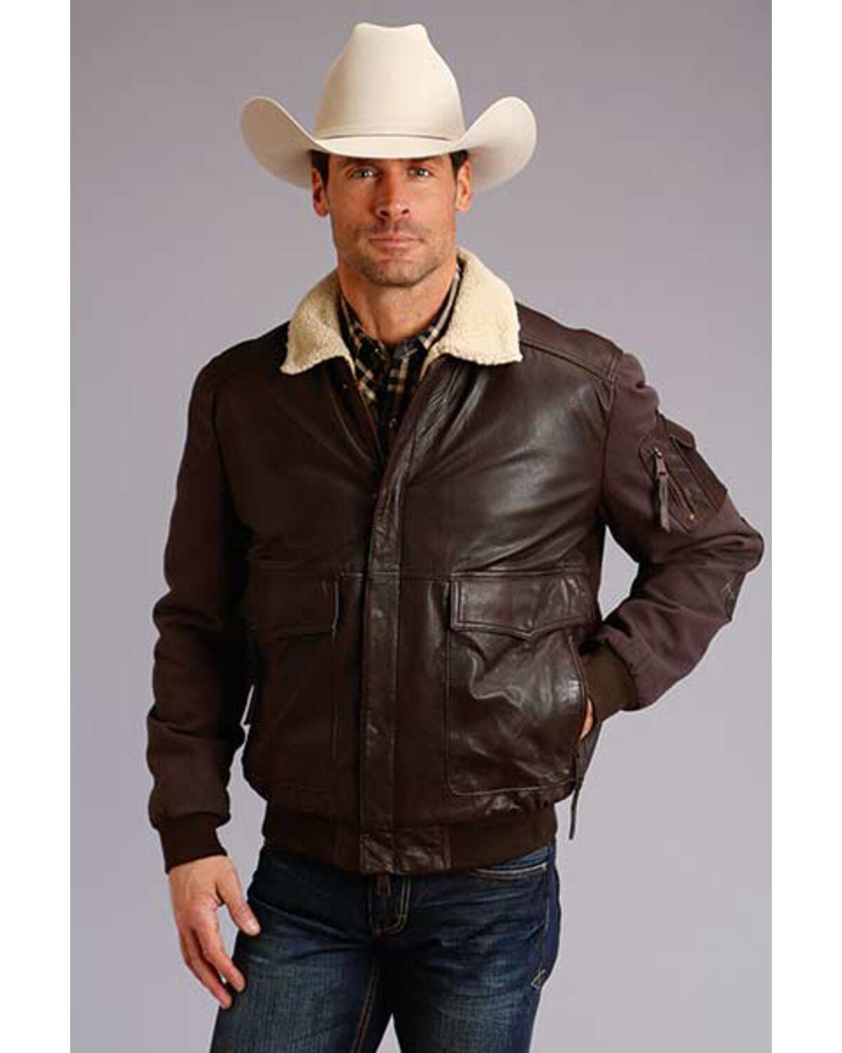 stetson leather jacket
