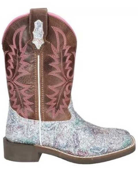 Image #1 - Smoky Mountain Girls' Ariel Western Boots - Broad Square Toe, Multi, hi-res