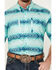 Image #3 - Ariat Men's VentTEK Classic Fit Southwestern Striped Short Sleeve Performance Shirt, Aqua, hi-res