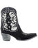 Image #2 - Old Gringo Women's Lazzo Cowboy Western Boots - Snip Toe, Black/white, hi-res
