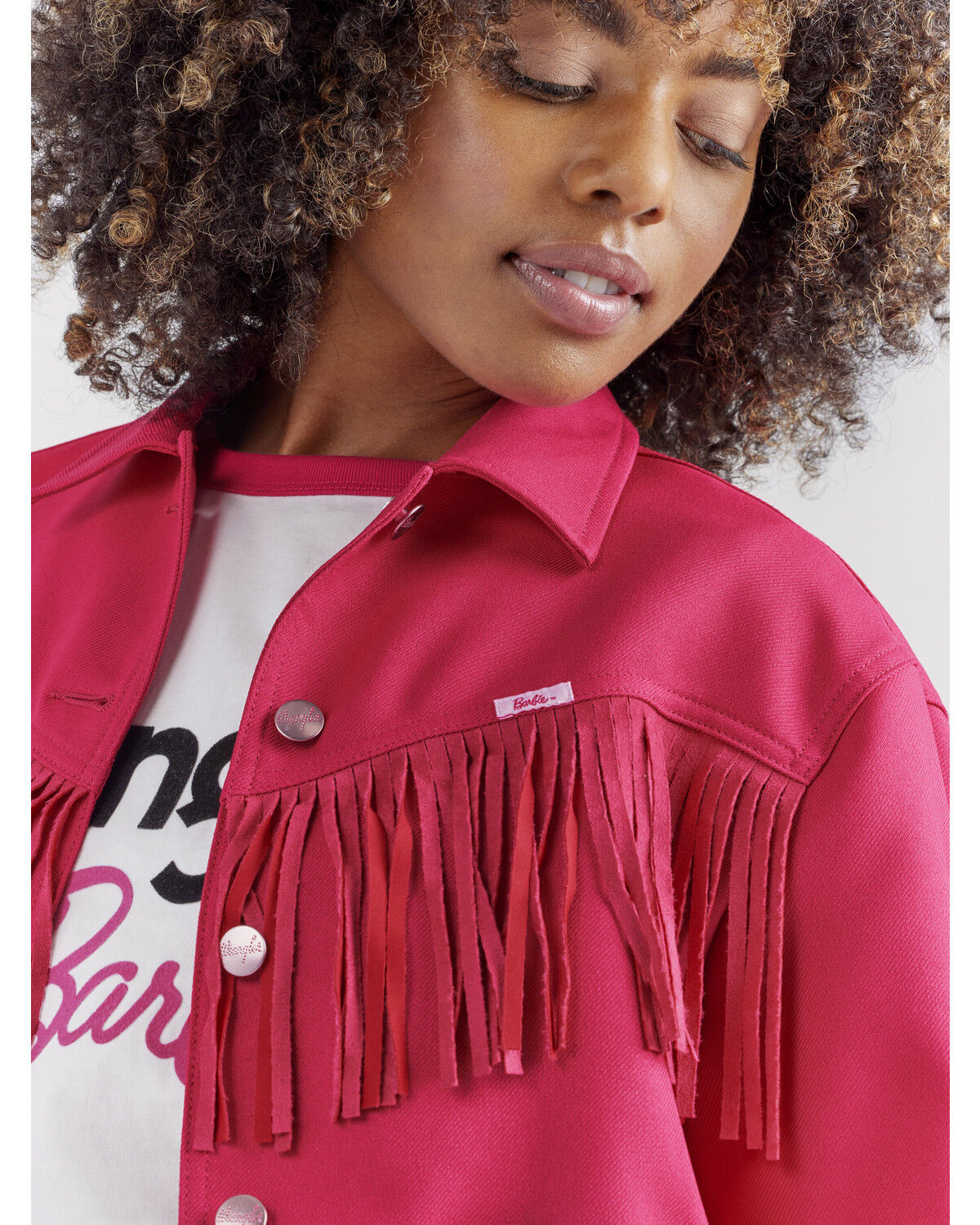 Image #3 - Wrangler® X Barbie™ Women's Fringe Wrancher Jacket, , hi-res