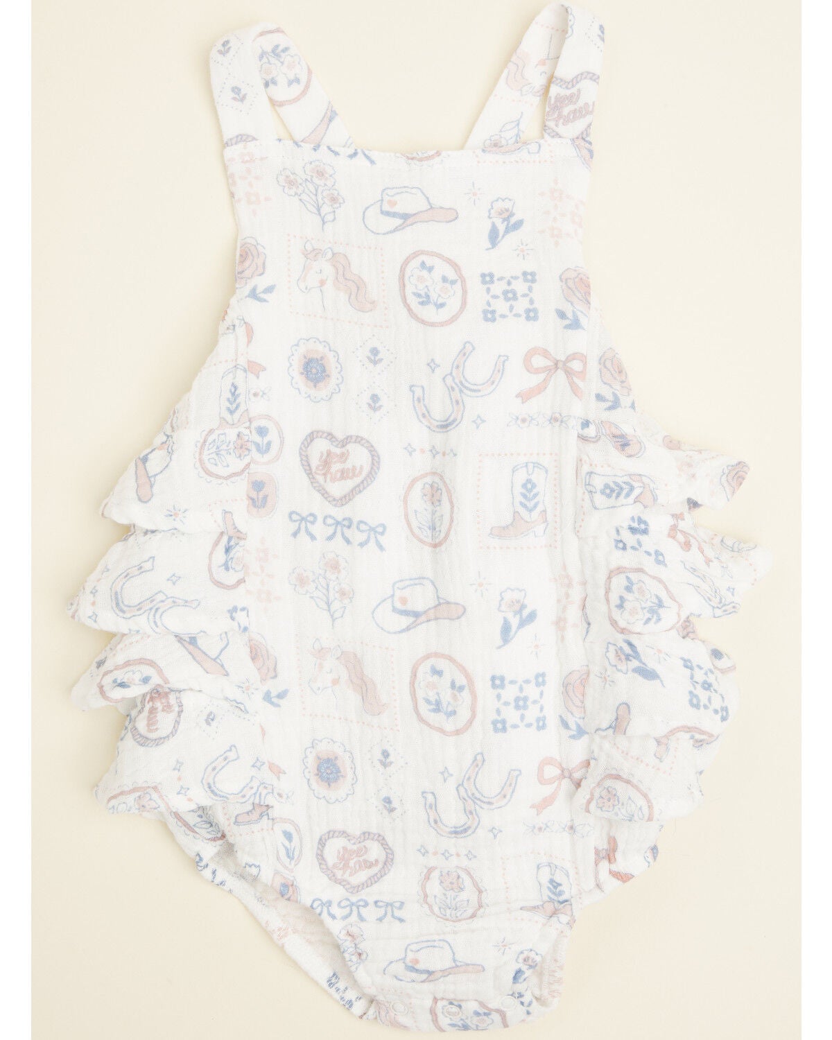 Angel Dear Infant Girls' Country Heirloom Sleeveless Onesie, White, hi-res
