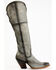 Image #2 - Dan Post Women's Corsette Over The Knee Fashion Western Boots - Snip Toe, Light Grey, hi-res