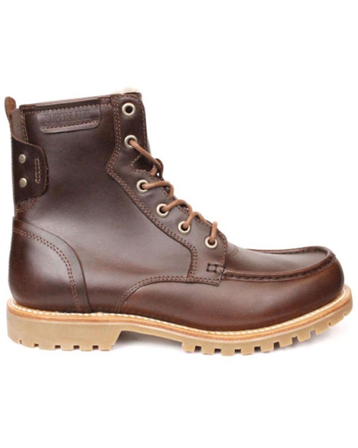 Image #2 - Superlamb Men's Ibex Lacer Boots - Moc Toe, Black Cherry, hi-res